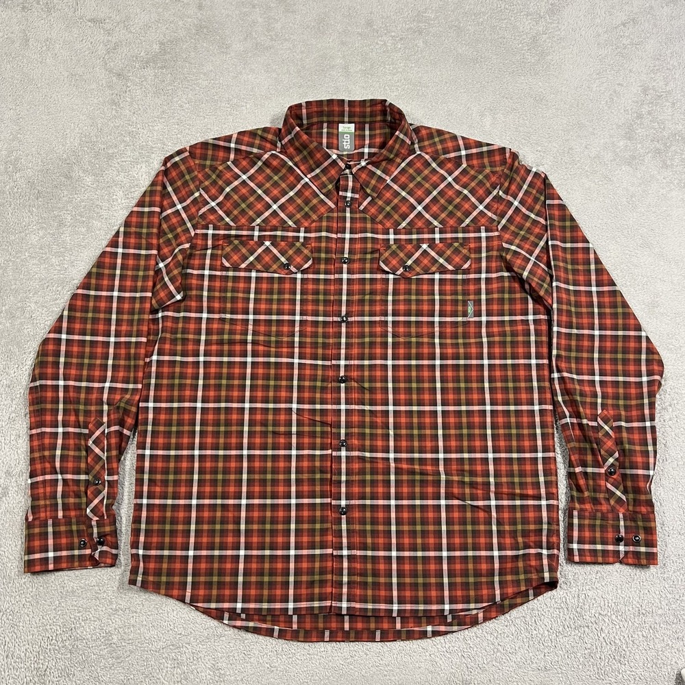 Stio Eddy Pearl Snap Shirt Mens Large Long Sleeve Plaid